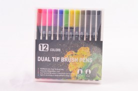 Pack 12 marcadores DUAL TIPS BRUSH PEN (1)